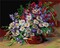 Needlepoint canvas for halfstitch without yarn after Friedrich Meyer Rubritius - Still Life with Flowers 3589M